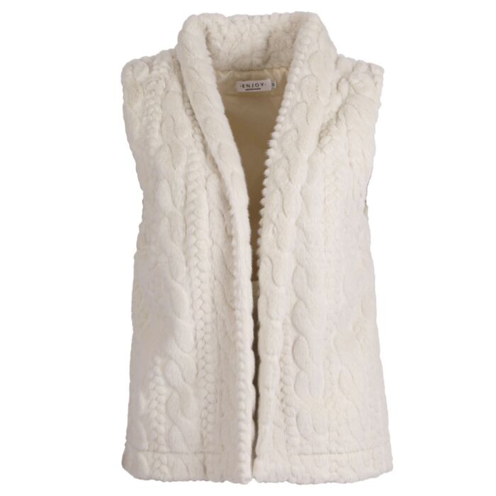 Gilet fluffy ecru