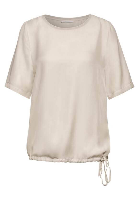 LTD QR shirtblouse w string an smooth sand beige