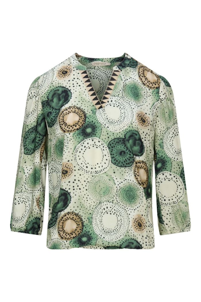 Cemily blousetop cirkels khaki