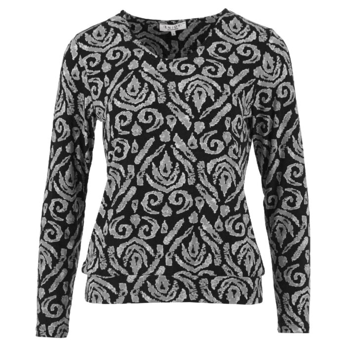 Blouson Ikat print antraciet