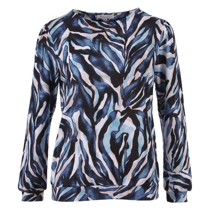 Sweater cozy allover print jeans