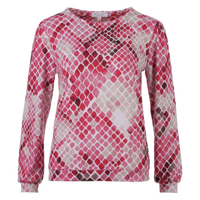 Blouson allover snake print pink
