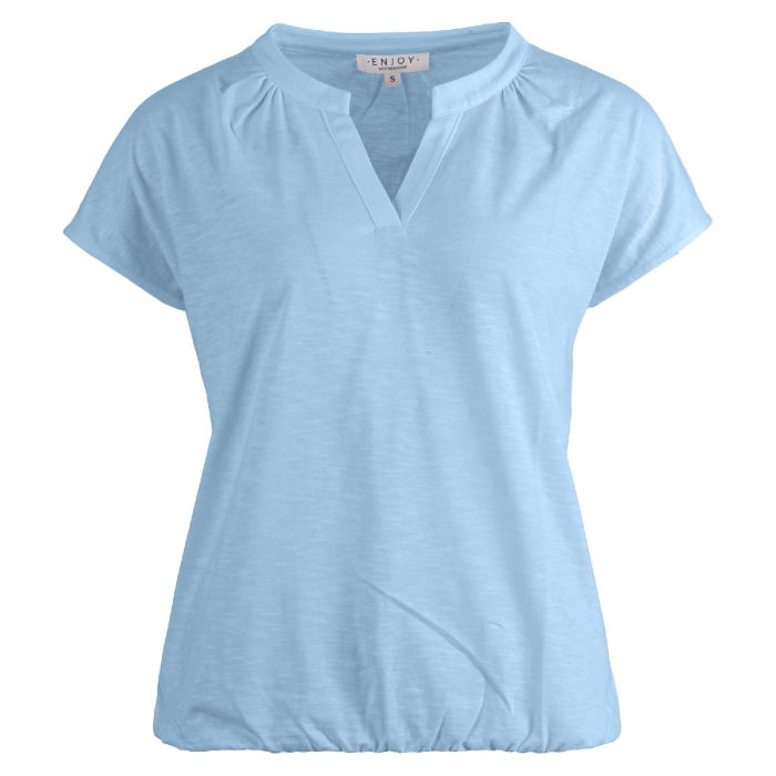 T-shirt km basis Lichtblauw