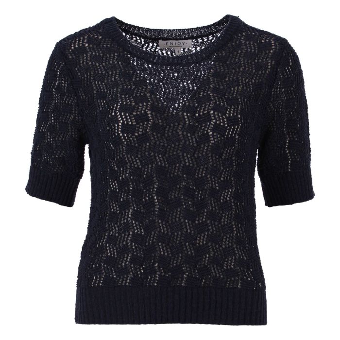 Pull km uni structuur bandjes indigo