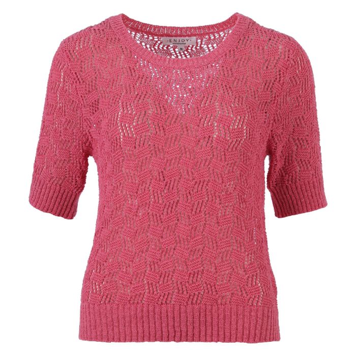Pull km uni structuur bandjes pink