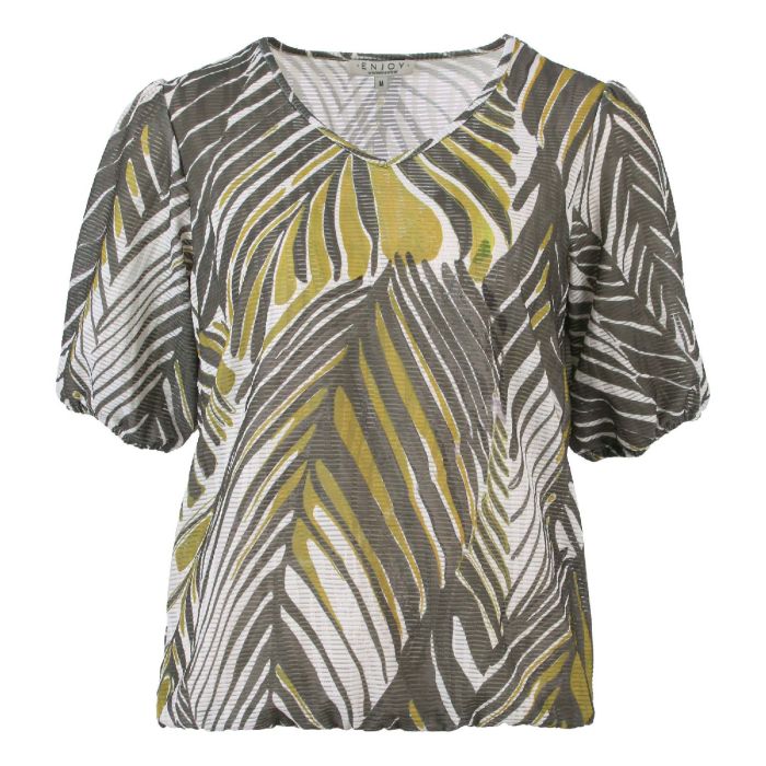 Blouson v-hals ballon mw strepen Army