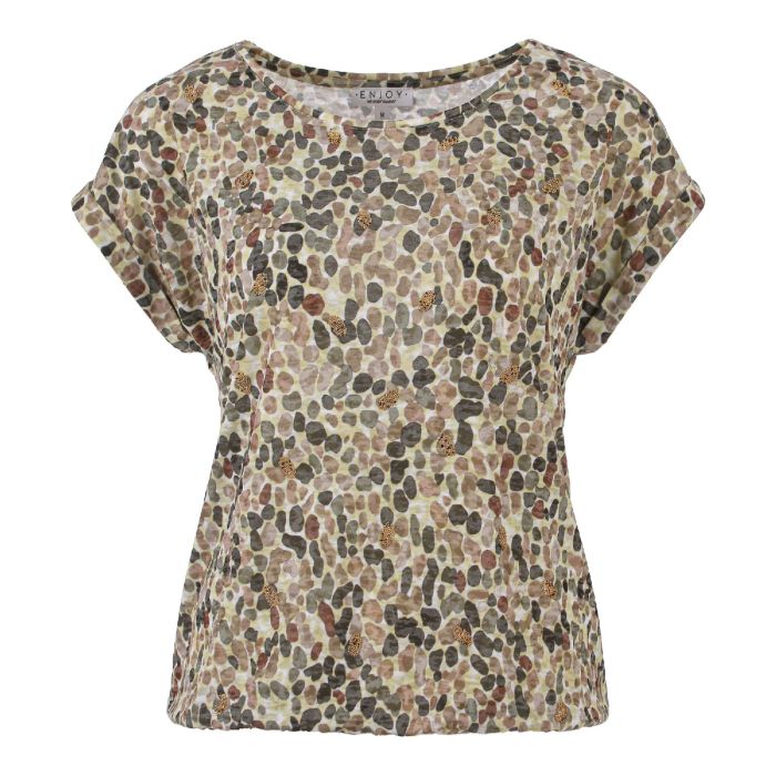 Blouson mouwloos allover print Army
