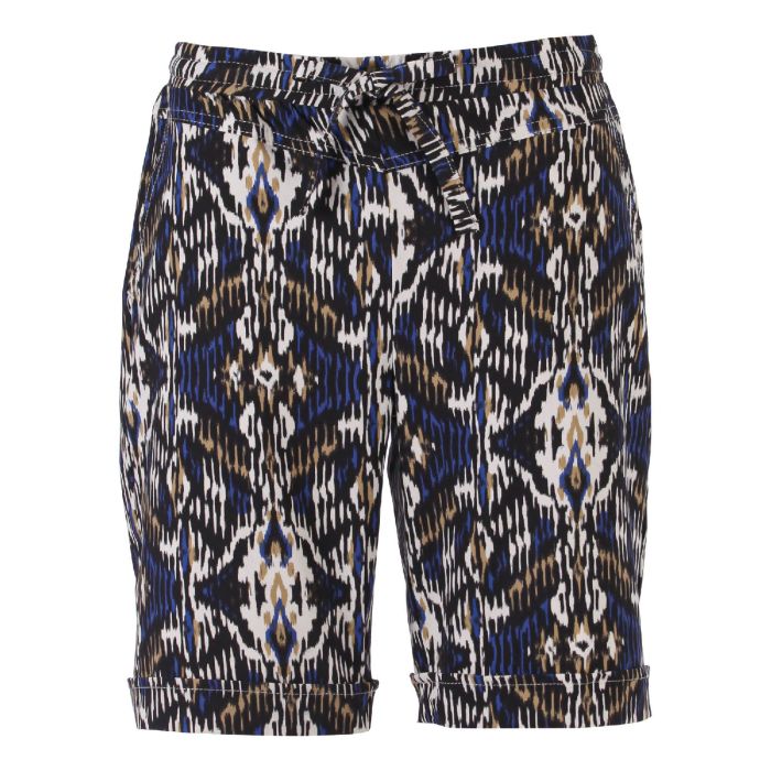 Bermuda allover print Zwart
