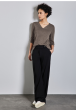 summer knit look v-neck shirt muddy brown mel.