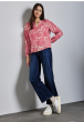 LTD QR Splitneck tunic blouse sugar coral
