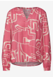 LTD QR Splitneck tunic blouse sugar coral