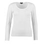 Enjoy T-shirt basis ronde hals lange mouw wit