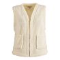 Gilet teddy kort ecru