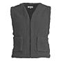 Gilet teddy kort m.grijs