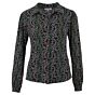Blouse lange mouw allover print antraciet