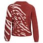 Pull geplaatste dieren jaquard henna