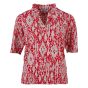 Blouson halve mouw dieren ikat rood