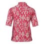 Blouson halve mouw dieren ikat rood