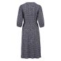 Jurk halve mouw allover print Indigo