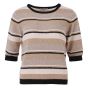 Pull halve mouw streep lurex zwart