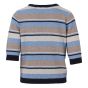 Pull halve mouw streep lurex indigo