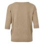 Pull halve mouw fijnbrei jaquard zand