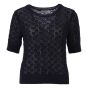 Pull km uni structuur bandjes indigo