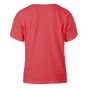 T shirt km v-hals embroidery Koraal