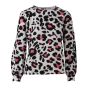 Blouse ronde hals allover print pink