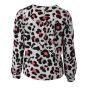Blouse ronde hals allover print pink