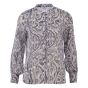 Blouse structuur alloverprint jeans